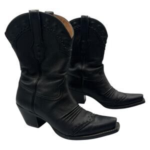 Ariat Cowboy Western Boots Dixie Snip Toe Leather Black Size 8 B